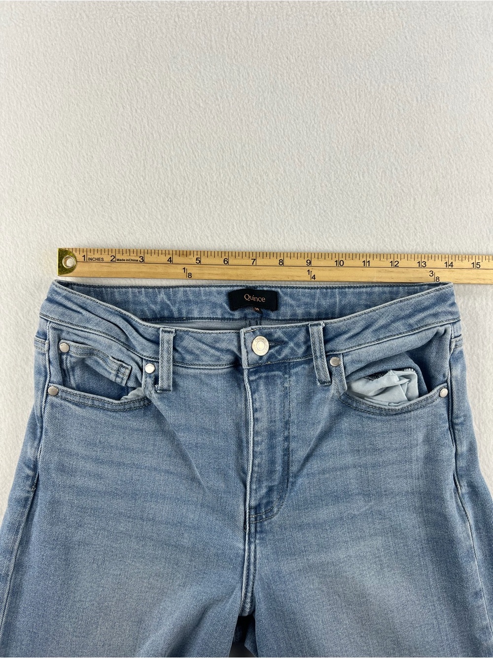 Quince Light Blue Wide-Leg Women’s Jeans - Picture 7 of 11
